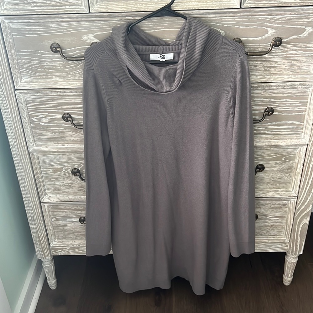 Grey sweater dress